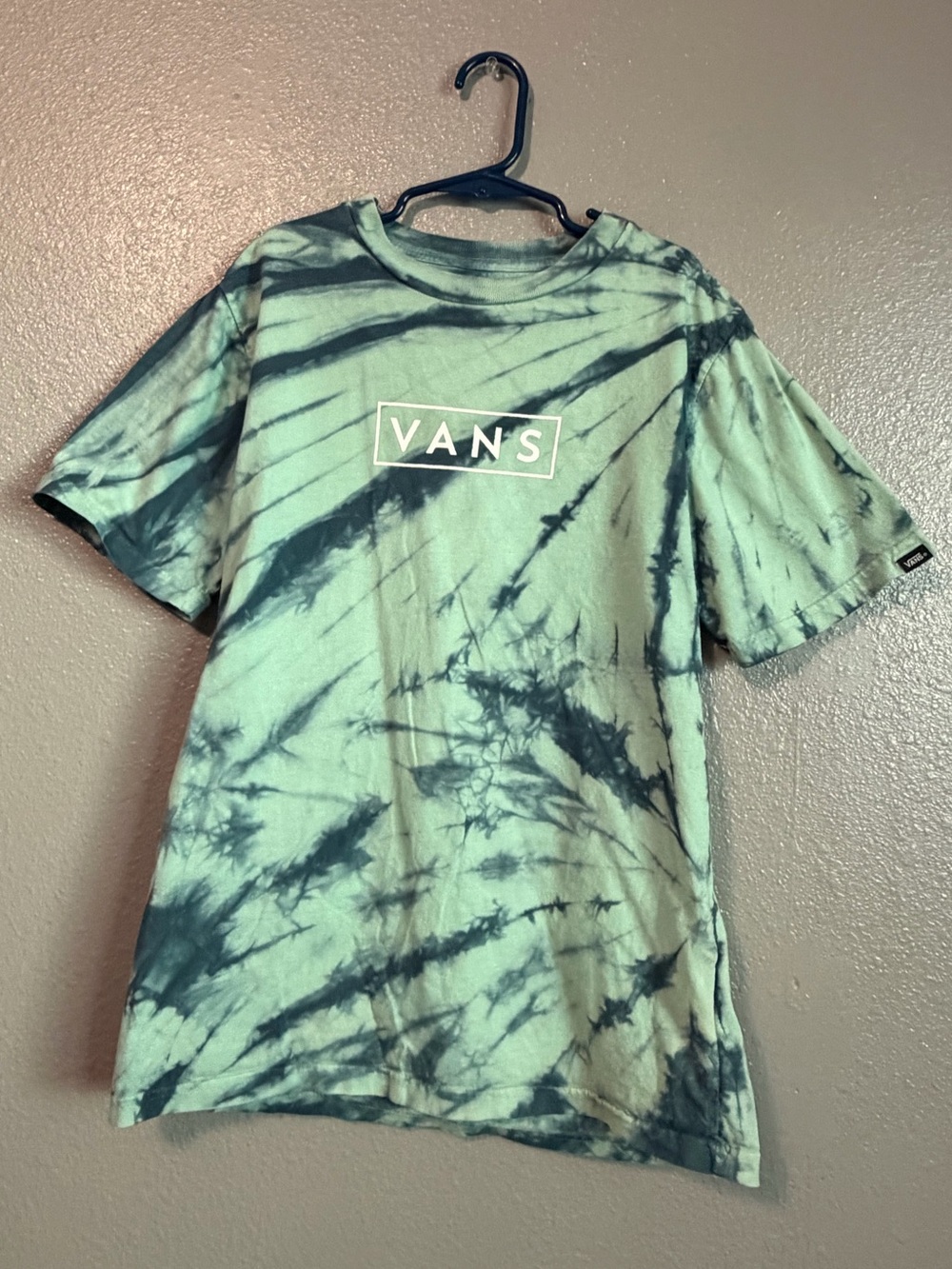 Vans Boys Mint Green Tie-Dye Logo T-Shirt